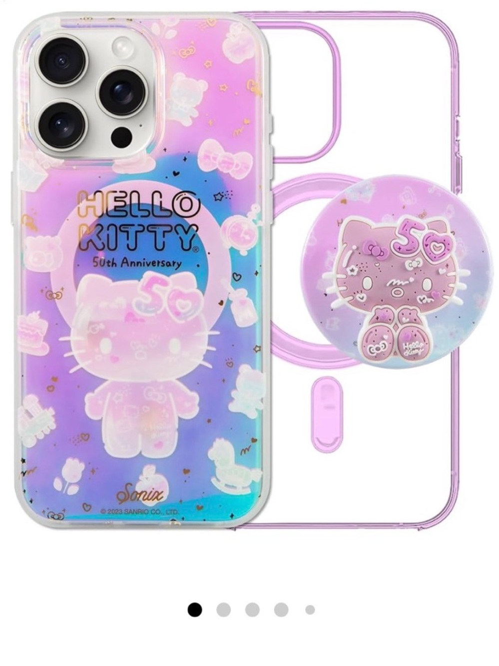 Sonix Hello Kitty 50th Anniversary iPhone 15 Pro Max Case & Matching Magnet Ring